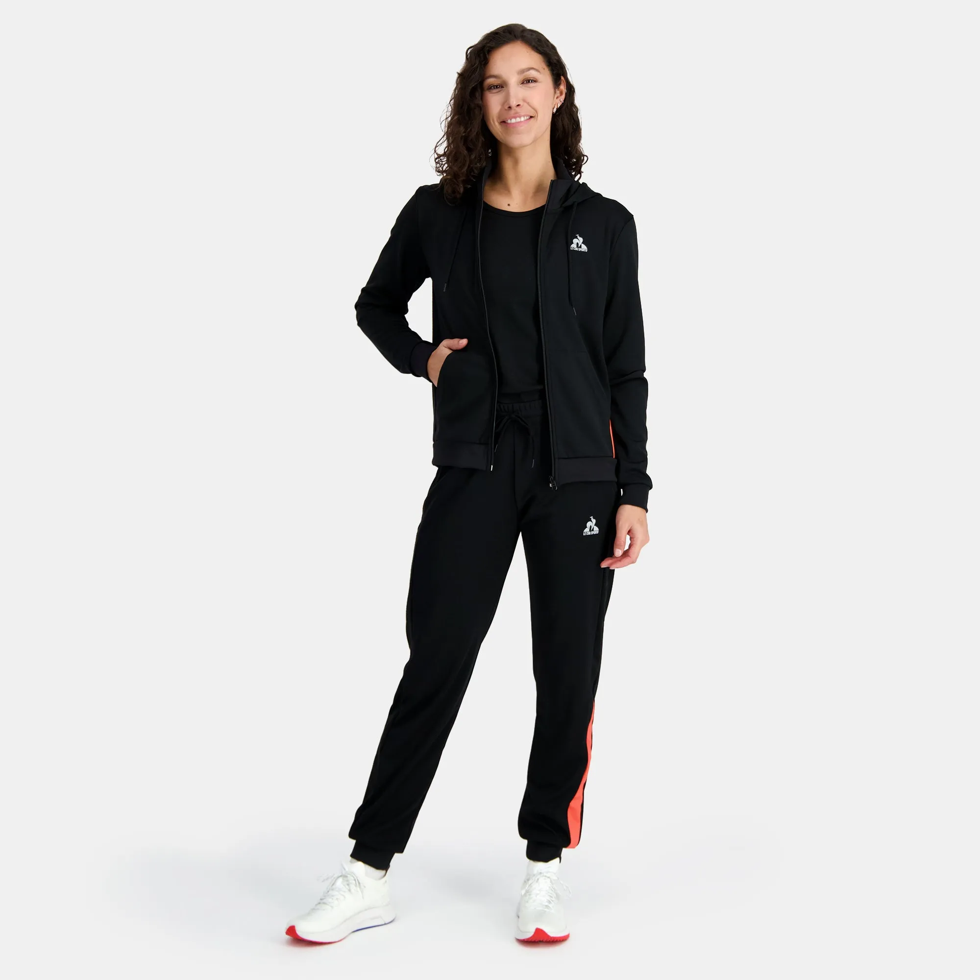 2410237-TRAINING FZ Hoody N°1 W black/orange per | Sweat zippé à capuche Femme