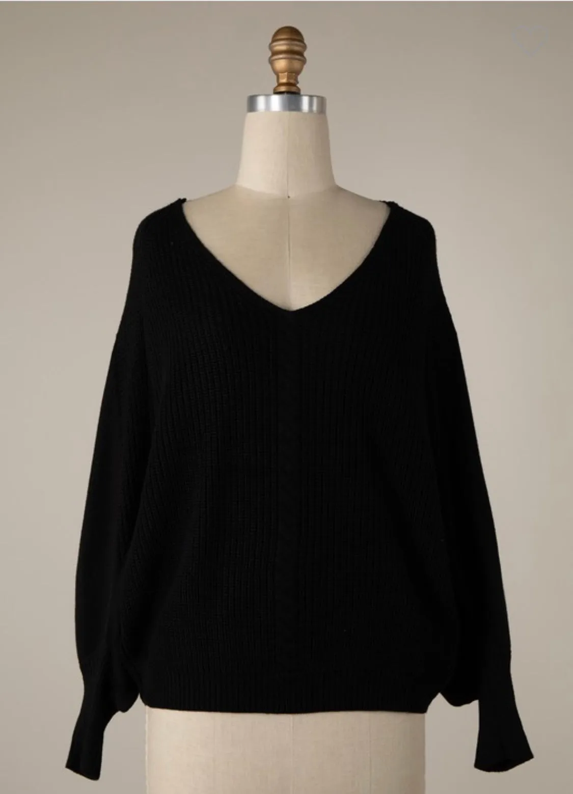 Black Dolman Sweater