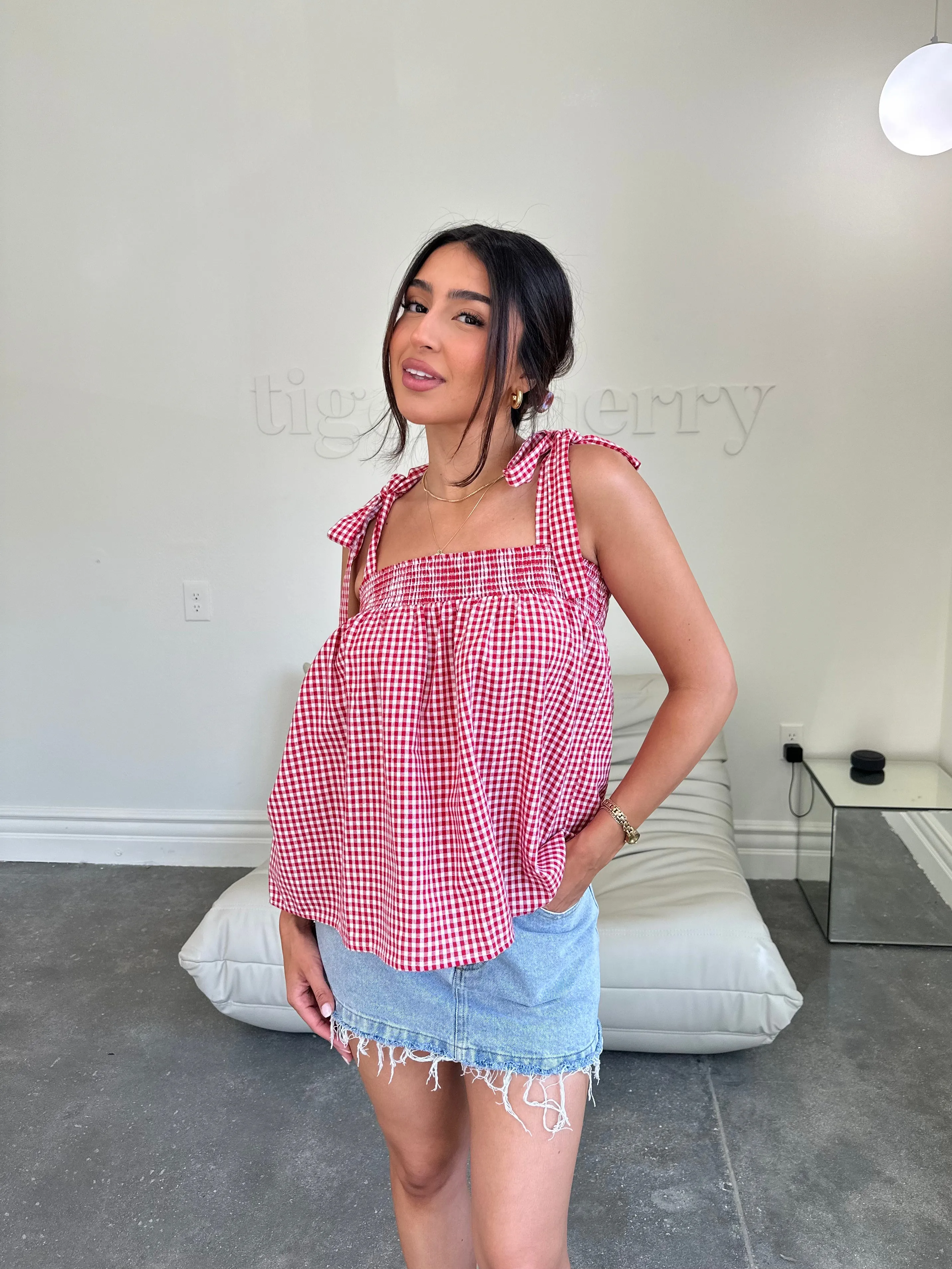 chloe top (RED)