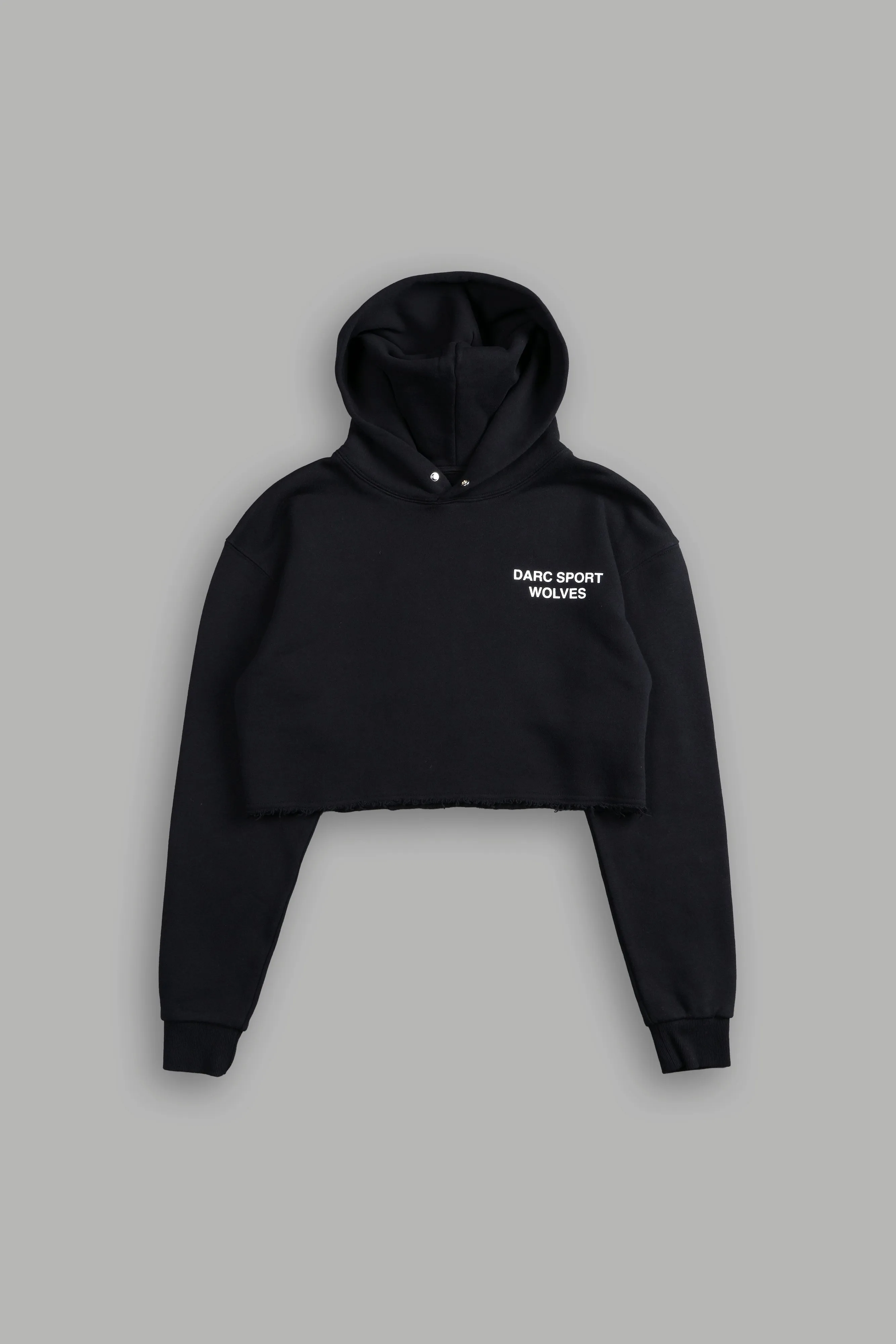 Darc Sport Wolves "Pierce" (Cropped) Hoodie in Black
