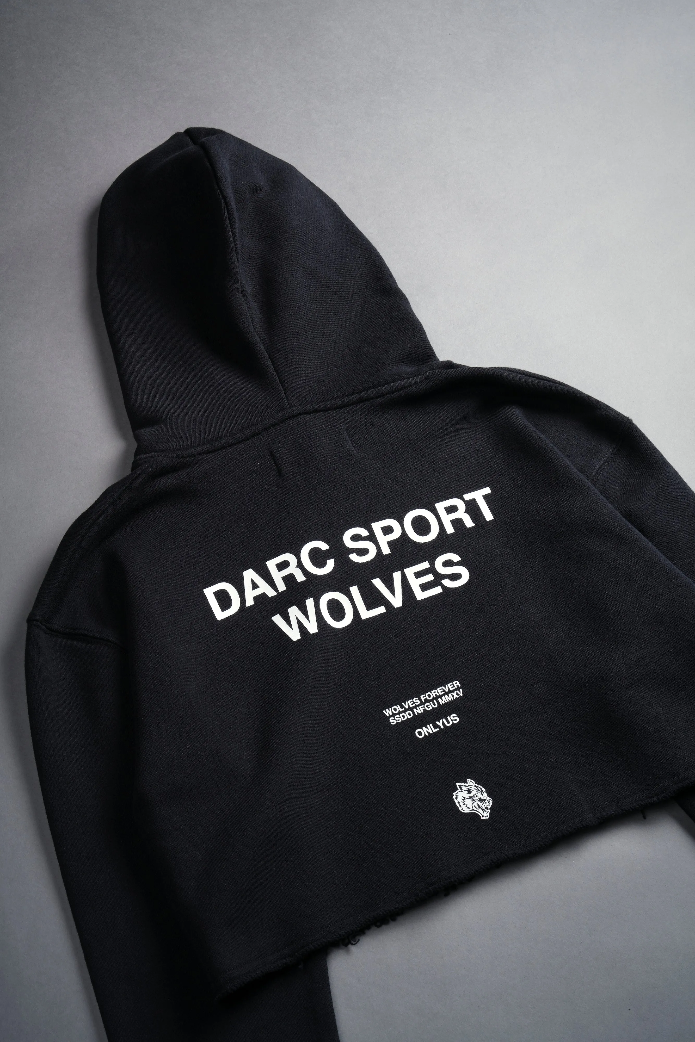 Darc Sport Wolves "Pierce" (Cropped) Hoodie in Black