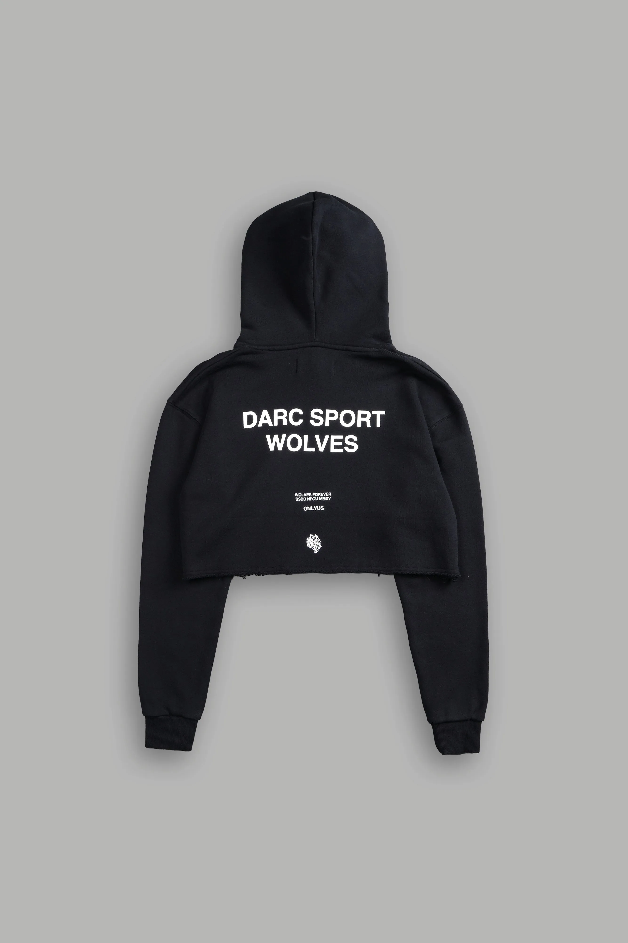 Darc Sport Wolves "Pierce" (Cropped) Hoodie in Black