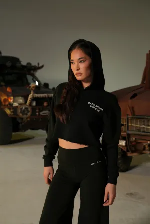 Darc Sport Wolves "Pierce" (Cropped) Hoodie in Black