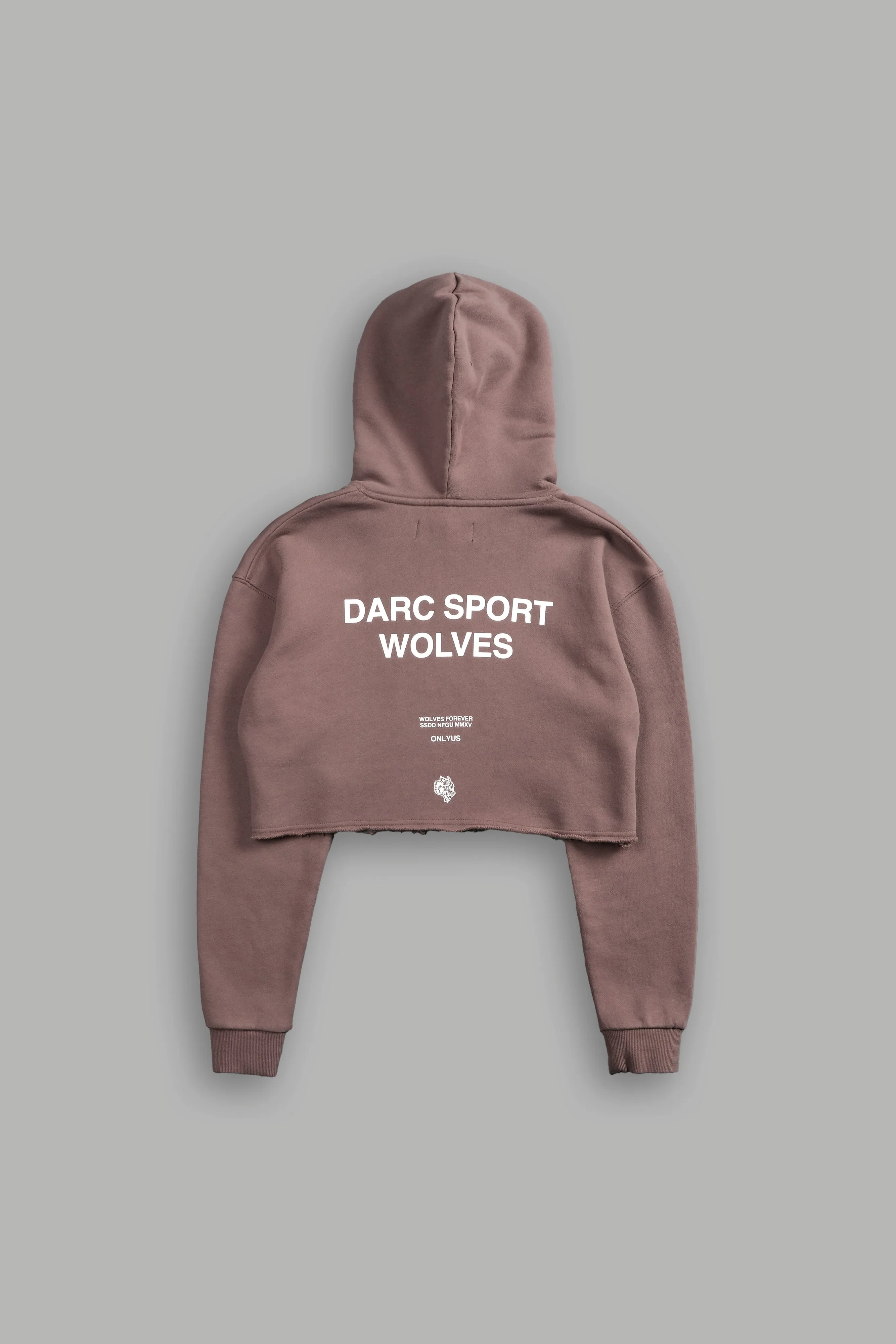 Darc Sport Wolves "Pierce" (Cropped) Hoodie in Norse Brown