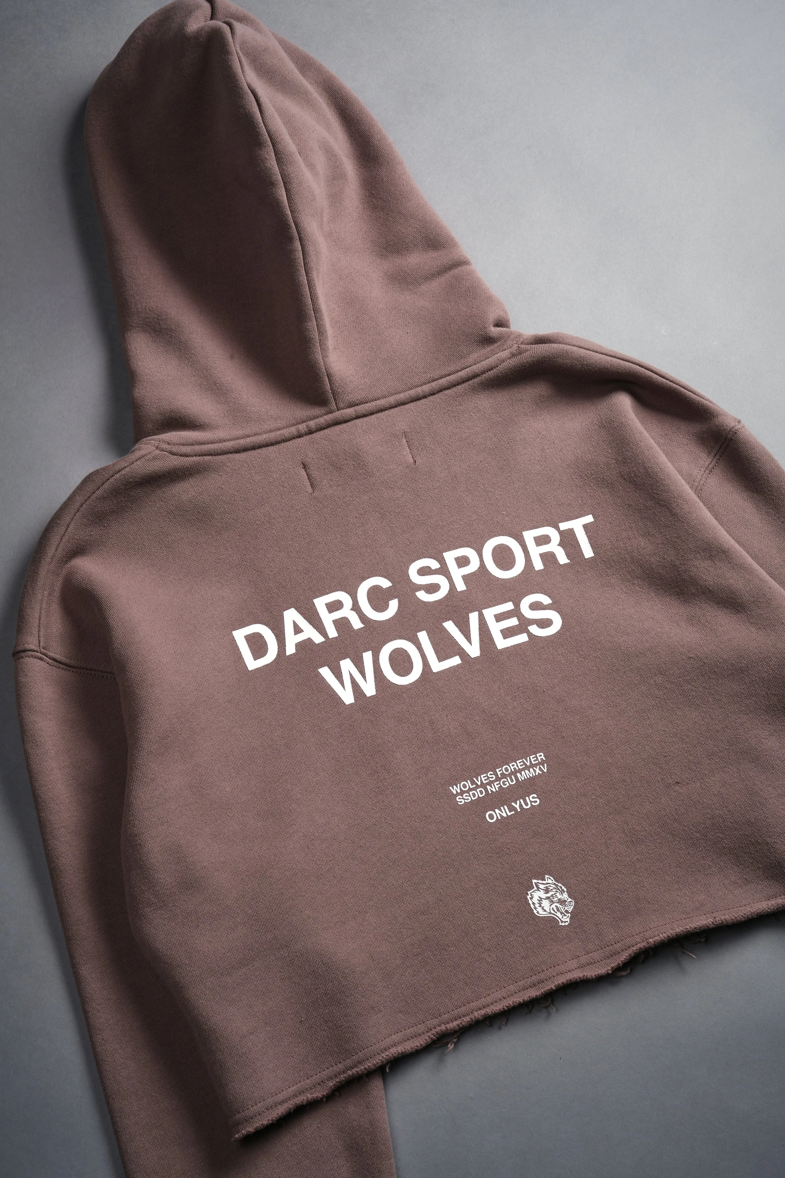 Darc Sport Wolves "Pierce" (Cropped) Hoodie in Norse Brown