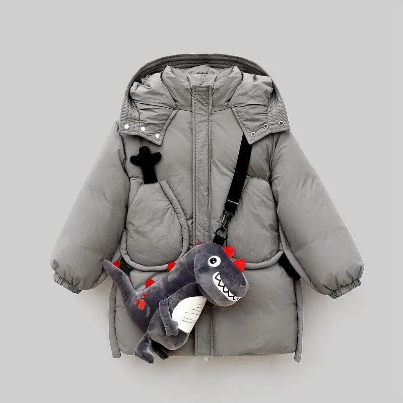 Fun Dinosaur Down Coat