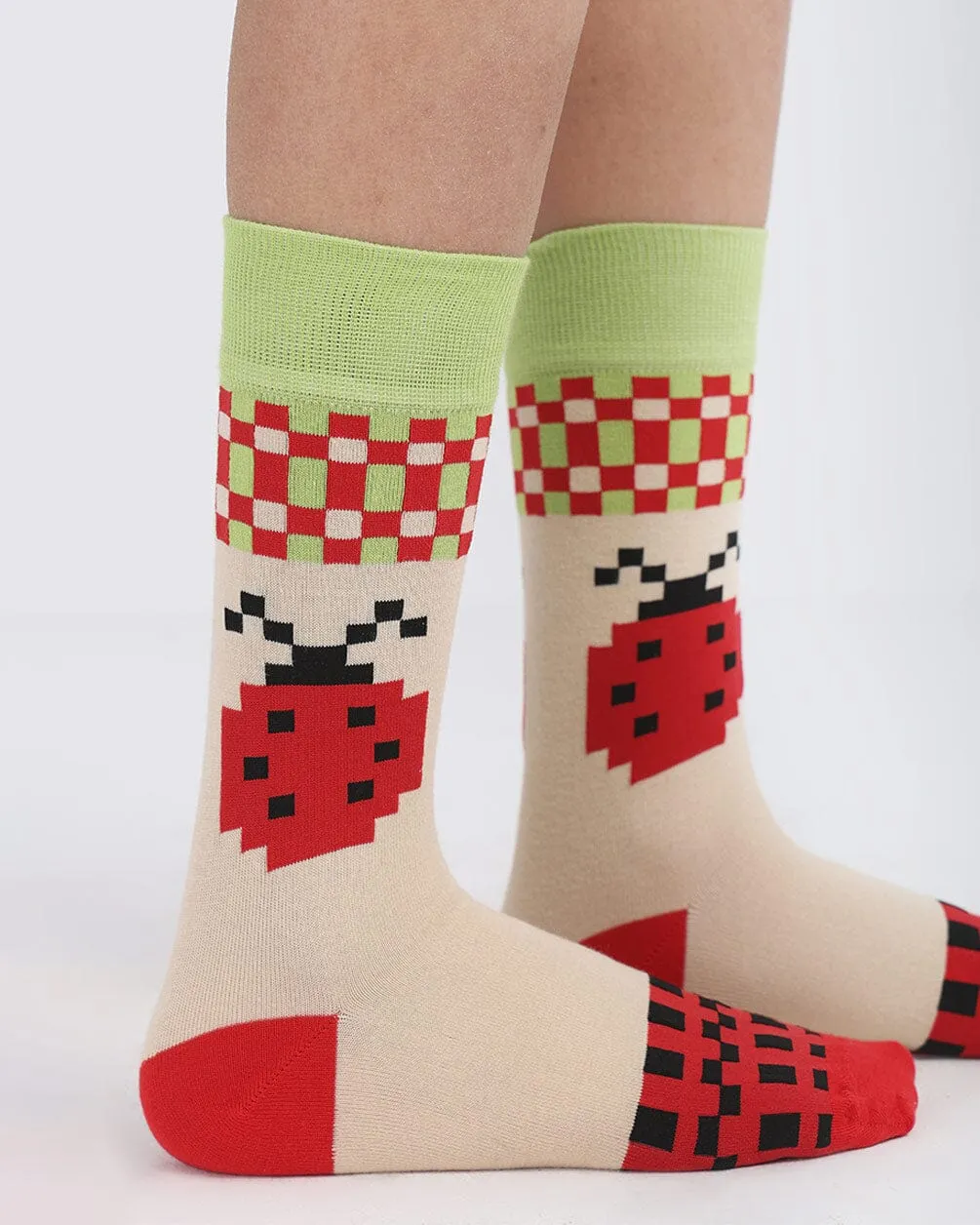 Lady Bug Neck Socks