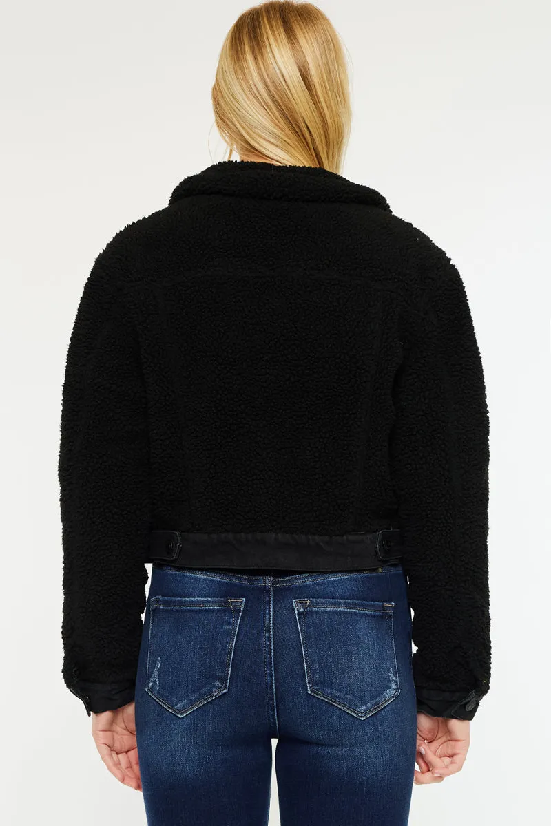 Monet Cropped Sherpa Jacket