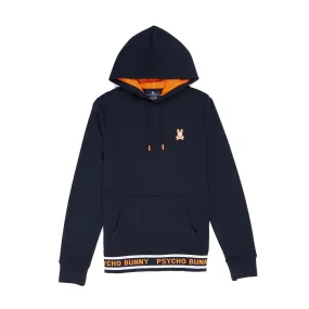 Psycho Bunny Mens Burks Popover Hoodie - Navy
