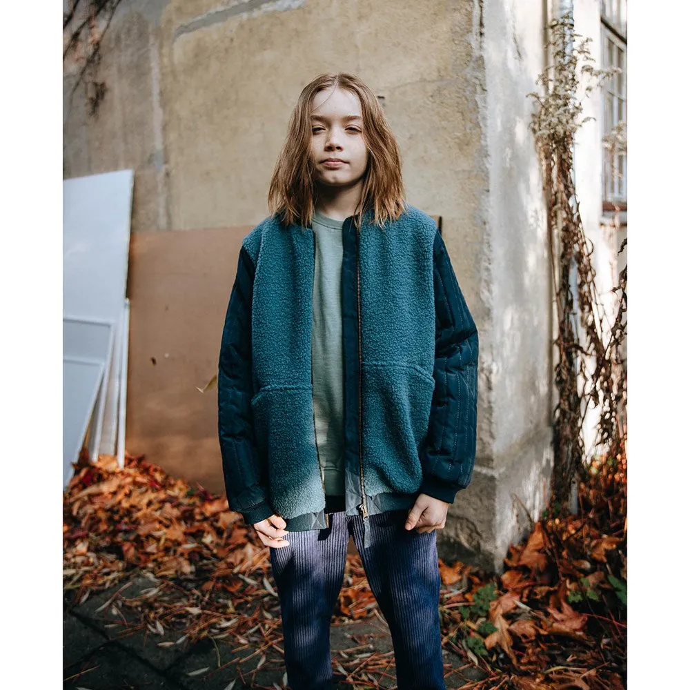 SOFT GALLERY ICE GABINO OMBRE BLUE BOMBER JACKET 
