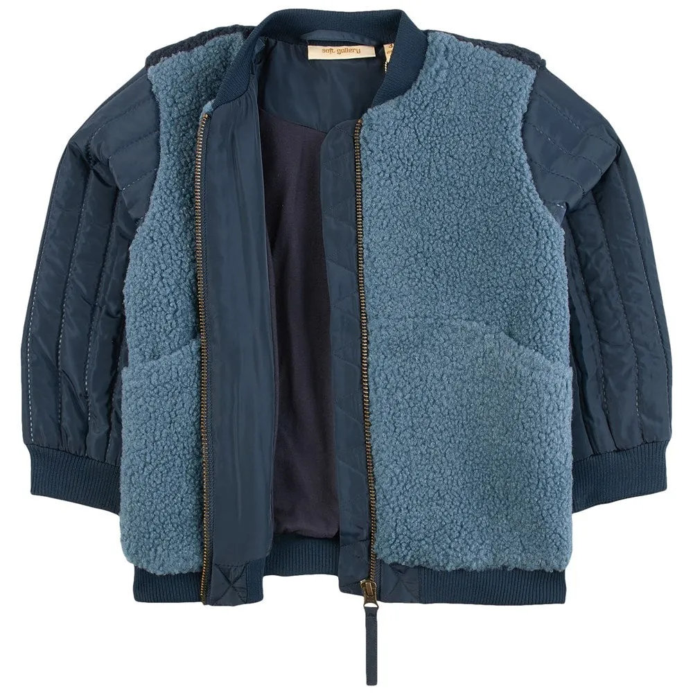 SOFT GALLERY ICE GABINO OMBRE BLUE BOMBER JACKET 