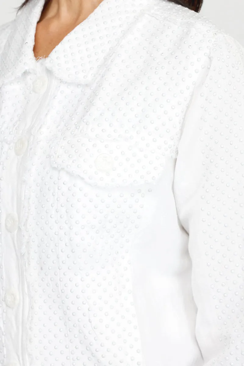 Top Ligne Linen Jacket with Stones