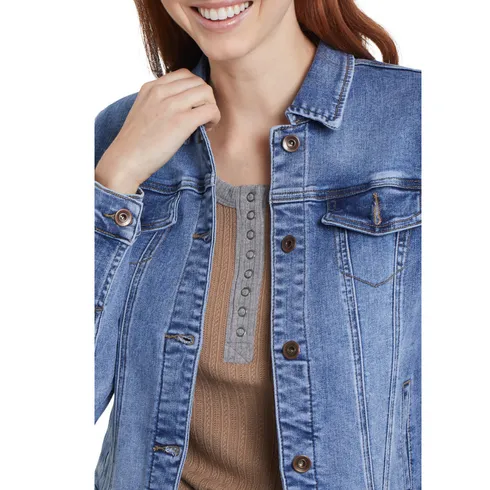 Tribal - Classic Denim Jacket with Pockets-DK.VINTAGE
